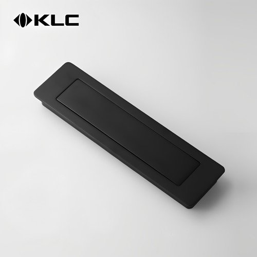 KLC 现代黑色简约太空铝移门拉手 暗装隐形推拉门把手嵌入式 - 图1