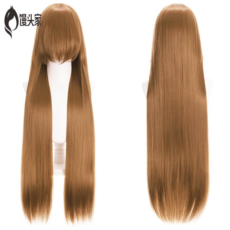 馒头家万用假发cosplay万用毛100cm长发动漫1米长直发黑毛娘造型 - 图3