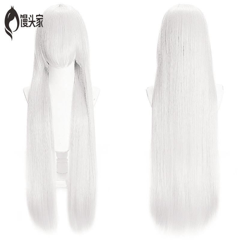 馒头家万用假发cosplay万用毛100cm长发动漫1米长直发黑毛娘造型 - 图0