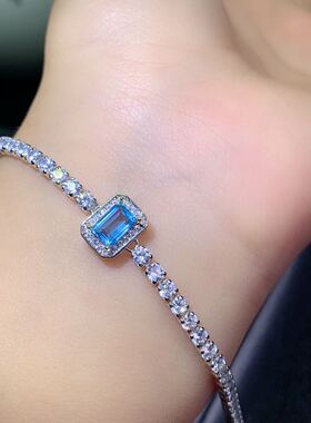 新款天然瑞士蓝蓝托帕