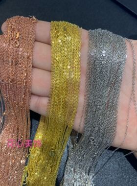 925银项链镀白金镀意大利电镀