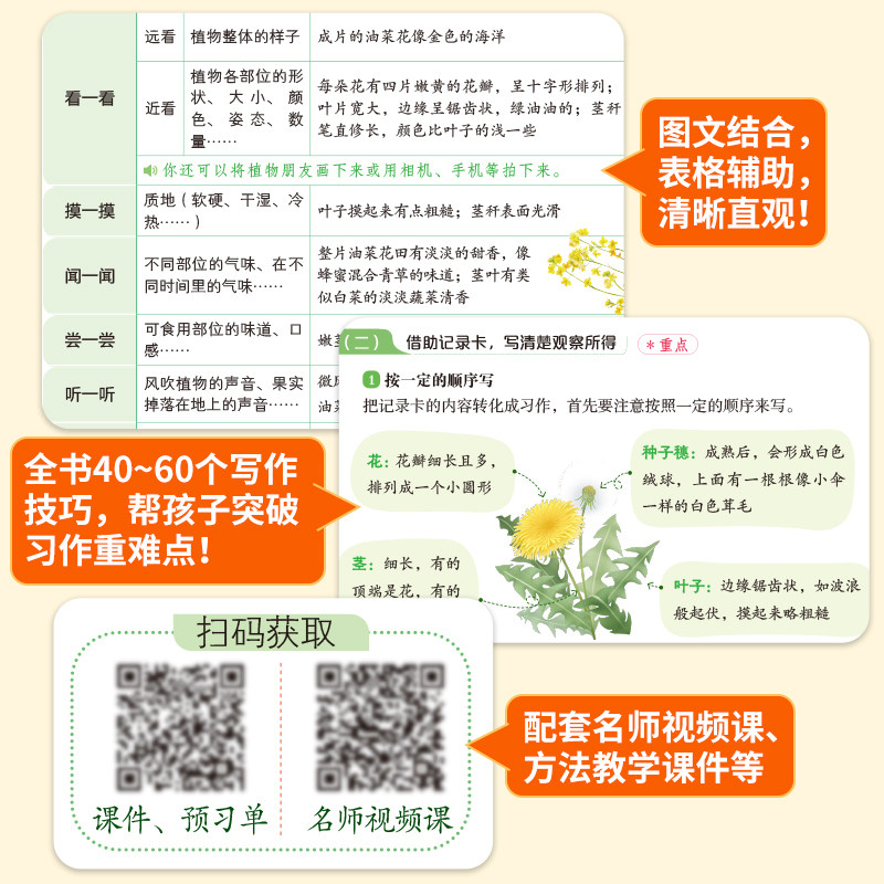 2025春开心同步作文仿写阅读理解答题模板 小学一二三年级四年级五5六年级下册人教版小学生语文课外作文同步阶梯训练晨读满分作文
