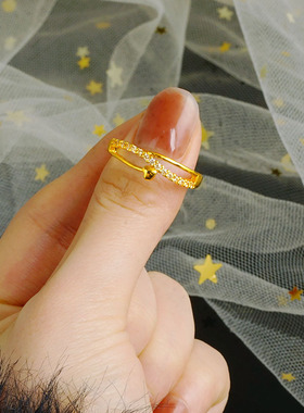 ins冷淡风轻奢感戒指 皇冠蝴蝶时尚百搭指环尾戒女结婚宴席装饰