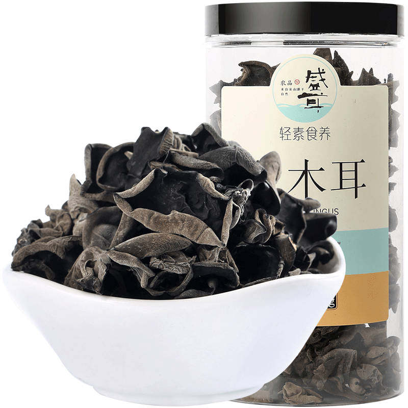 盛耳128g/罐东北秋木耳木耳干货 盛耳黑木耳