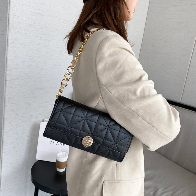 法国质感流行法棍包2020新款潮网红绣线腋下包单肩夏季链条小方包 - 图1