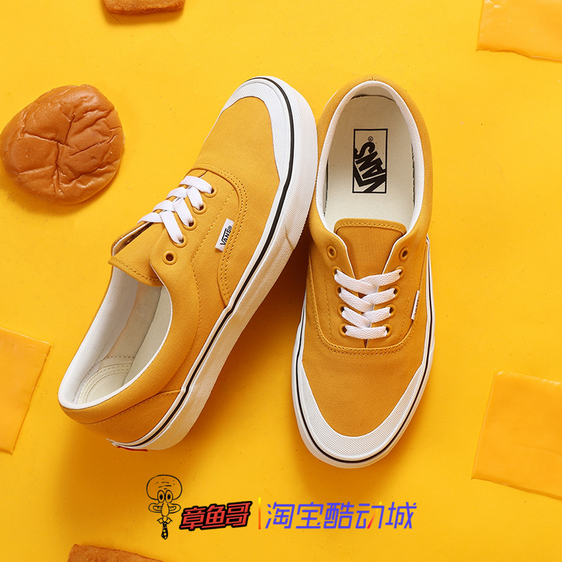 章鱼哥VANS ERA Toe Cap半包头美食系列黄色低帮女鞋 VN0A4BTPVYJ-图0