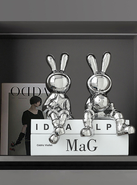 太空兔子客厅酒柜电视柜装饰摆件