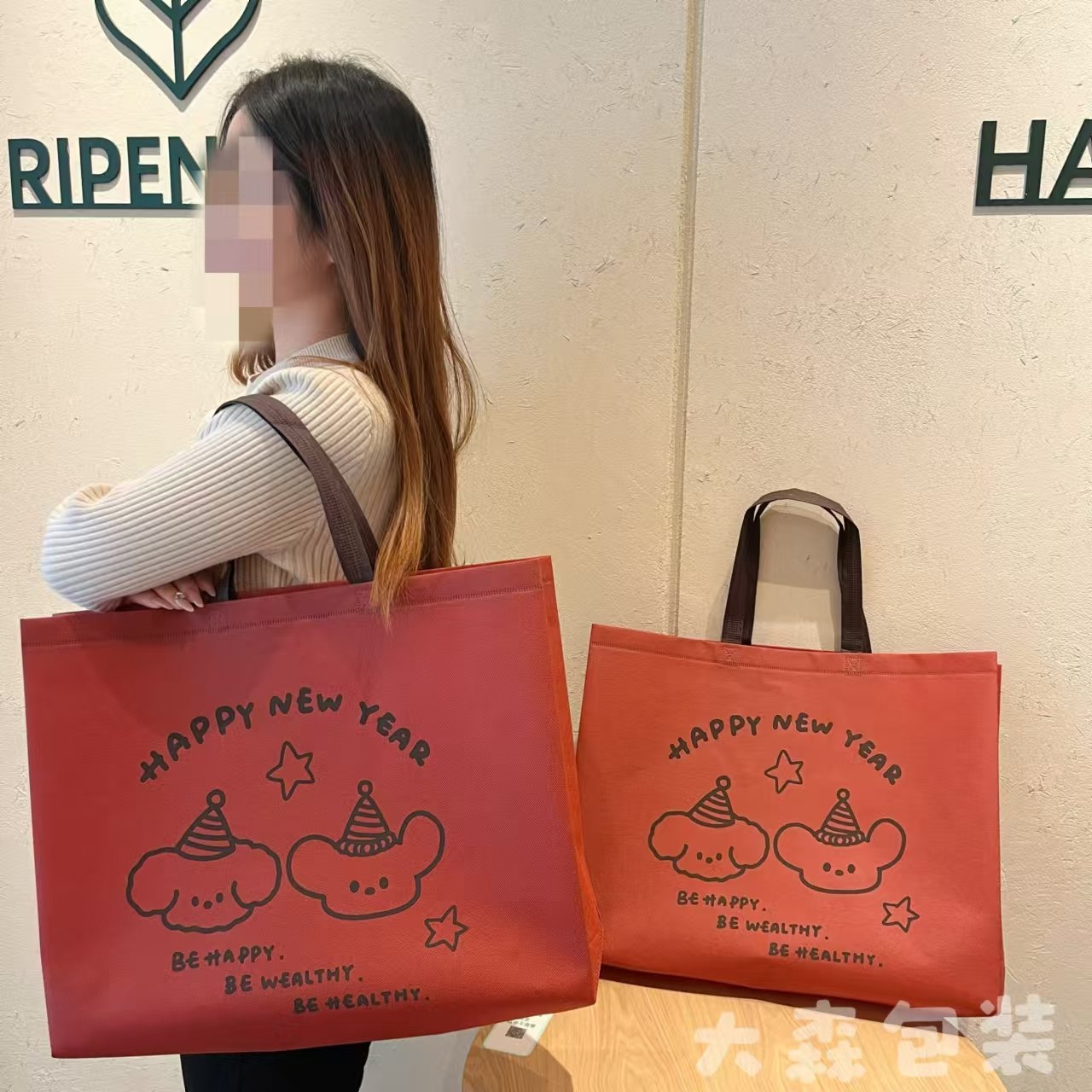 高级服装店手提袋子无纺布袋可定制印刷logo定做童装女装羽绒服袋,淘宝优惠券,粉丝福利购,淘宝优惠卷