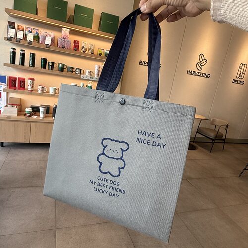 暗扣无纺布袋子定做印logo服装店手提袋定制购物环保袋订做包装袋 - 图1