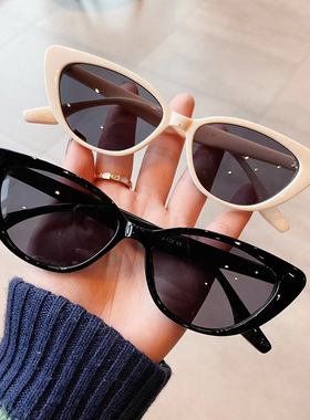 防晒三角复古女小框配近视