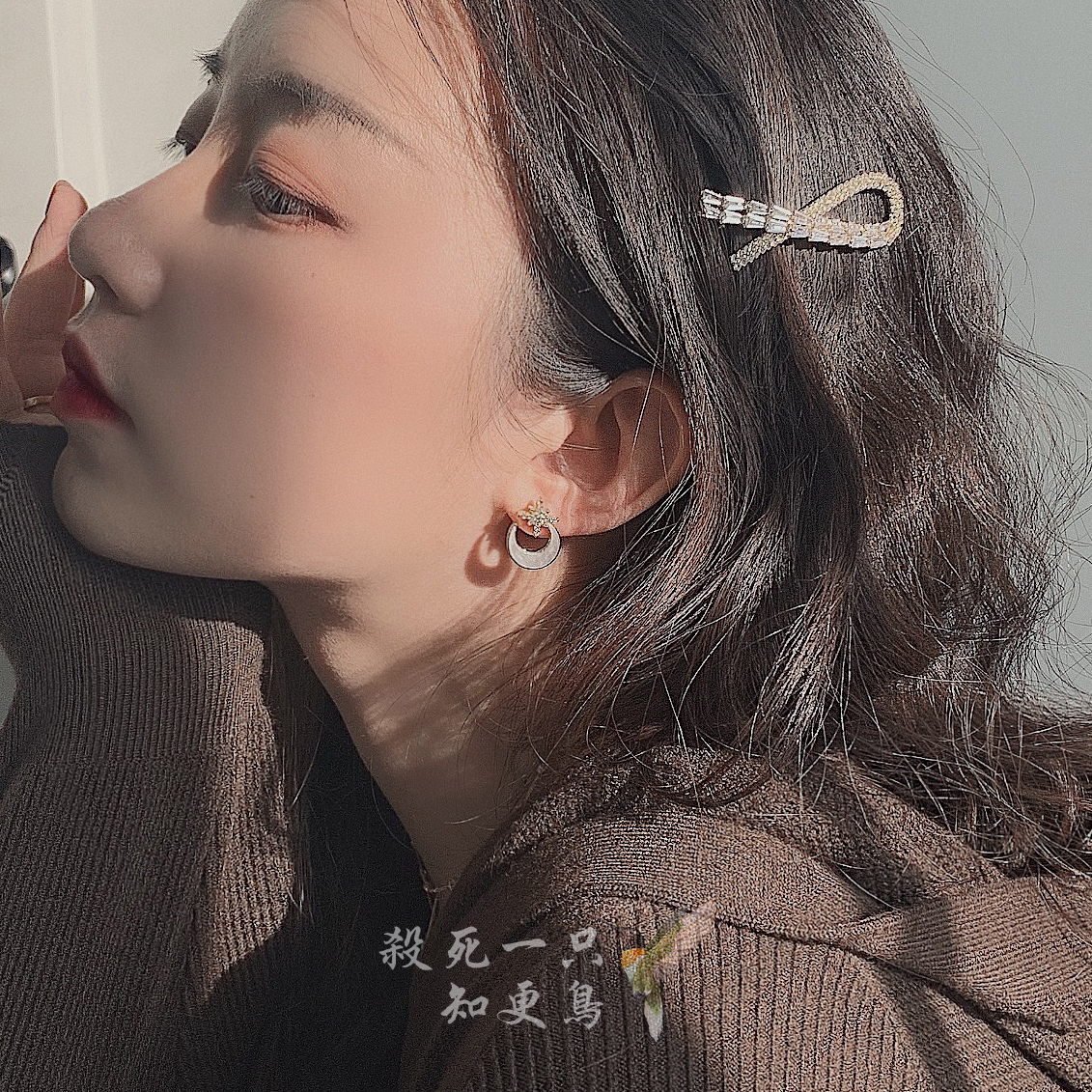 包邮复古法式精致气质月亮贝壳仙气耳钉耳环 知更鸟 皎白月光 包邮复古法式精致气质月亮贝壳仙气耳钉耳环 知更鸟 皎白月光