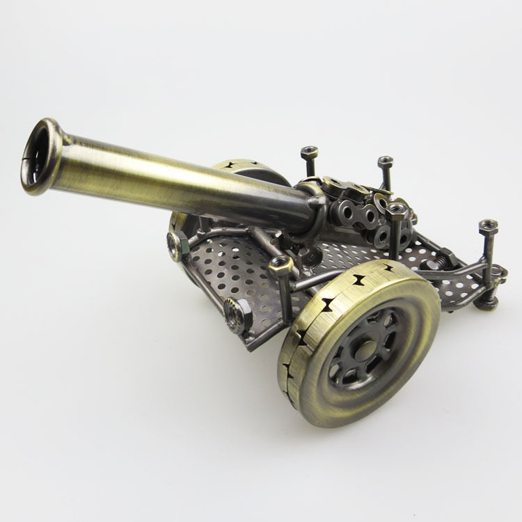 创意欧式摆件金属大炮模型 景区工艺品 酒吧啡厅橱窗摄影道具摆设
