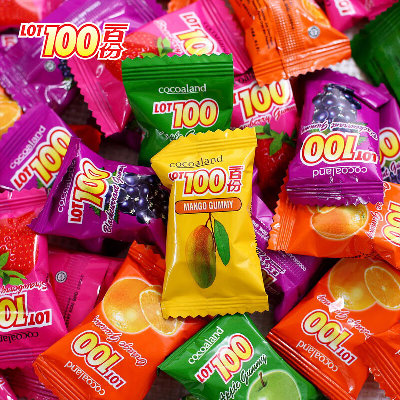 一百份（cocoaland LOT100）果汁软糖qq糖橡皮糖浓缩水果马来西亚 - 图3