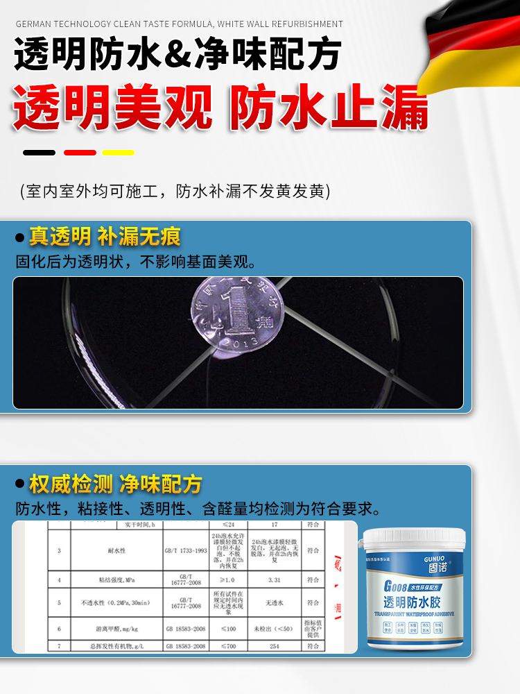 阳光房玻璃顶防漏水专用透明防水胶室外窗台雨棚止漏补漏涂料速干-图1