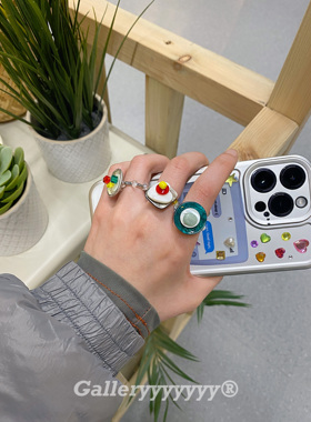 Gallery新中式复古叠戴串珠戒指