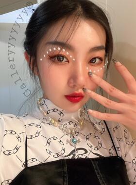 gallery世甜酷妹黑色火焰穿戴甲