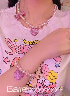 gallery闪光软妹梦幻女珠项链