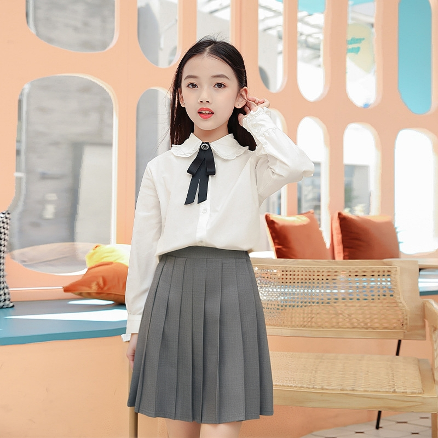 中小学生校服jk裙纯色校供百褶裙高腰黑色藏青色日系演出半身裙子,淘宝优惠券,粉丝福利购,淘宝优惠卷