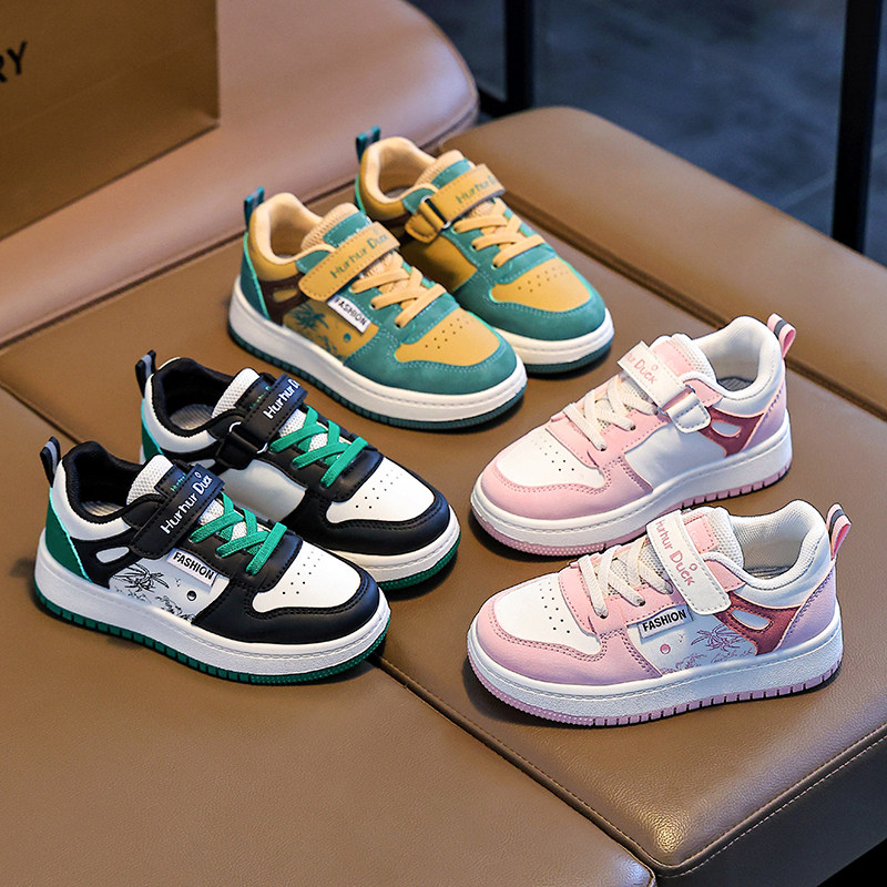 女童鞋子2026春夏新款皮面防水板鞋儿童时尚百塔休闲鞋男童运动鞋,淘宝优惠券,粉丝福利购,淘宝优惠卷