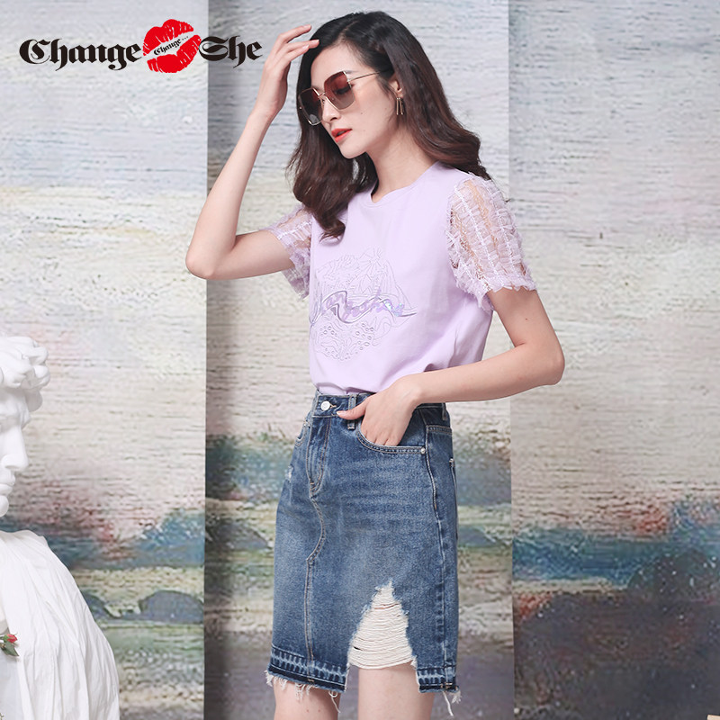 千细change she2020新款洋气夏t恤 changesheT恤