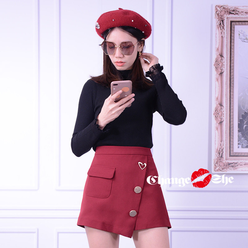 千细change she2020春季新款a字裙 changeshe休闲裤