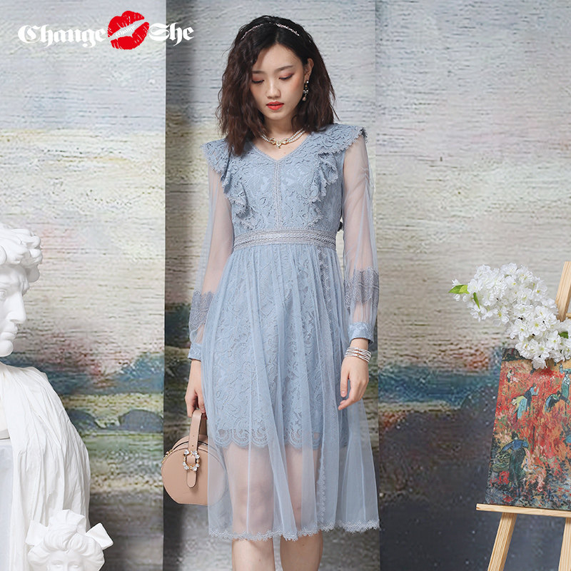 千细change she2020春季新款连衣裙 changeshe连衣裙