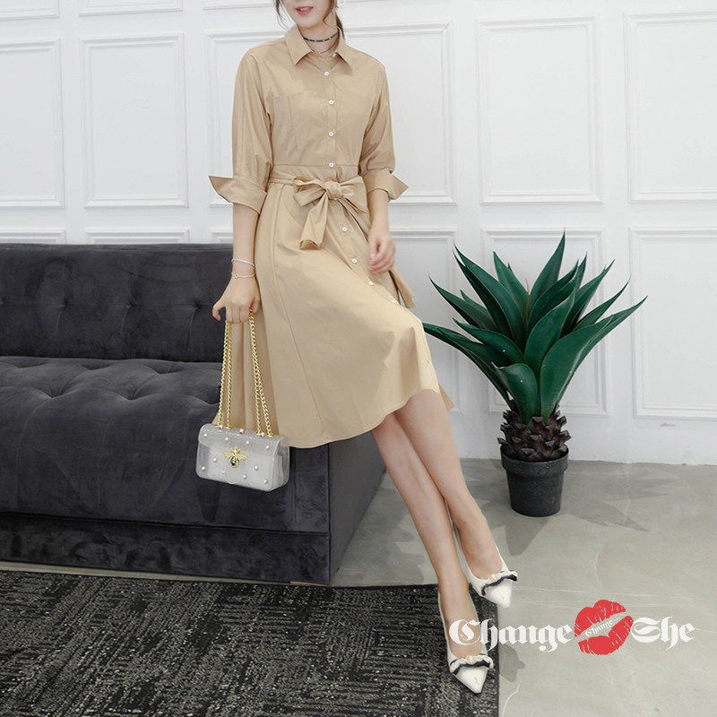 千细change she2020新款百搭连衣裙 changeshe连衣裙