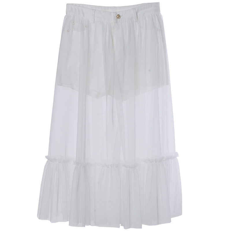 2020夏季新款简约高腰牛仔半身裙 changeshe半身裙