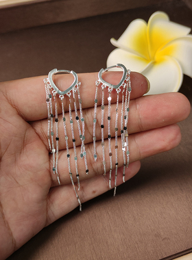 珠宝银针明星同款耳环闪亮气质