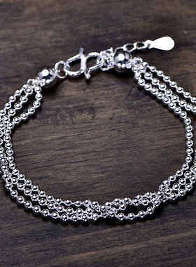 999纯银手链日韩防过敏时尚气质