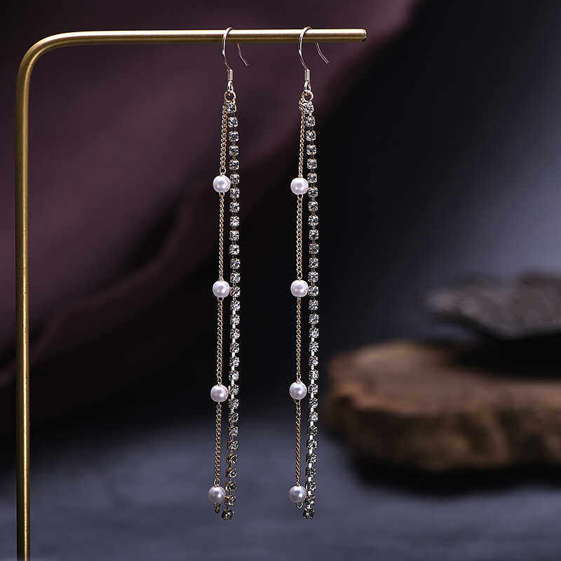 简约气质长款流苏耳环女潮个性百搭显脸瘦网红耳坠纯银耳钩防过敏,淘宝优惠券,粉丝福利购,淘宝优惠卷