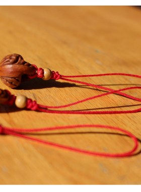 桃蓝老桃核雕刻手机挂件老式篮子保平安桃蓝兰子吊坠项链挂件