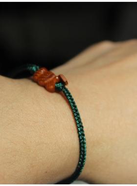 手链桃木绿色蛇年十二生肖