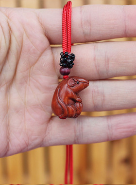 桃木属相五行龙蛇马羊猴鸡狗吊坠