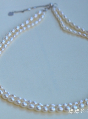 925银扣天然珍珠女项链原创