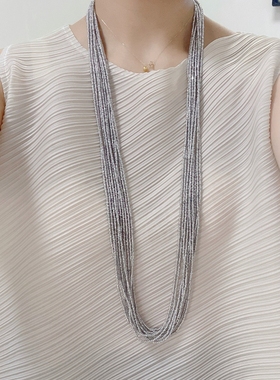 热夏至未至华丽流苏日本毛衣项链