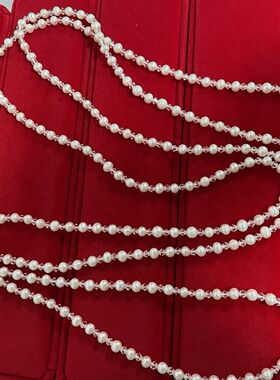 韩版天然淡水珍珠水晶女穿法长款