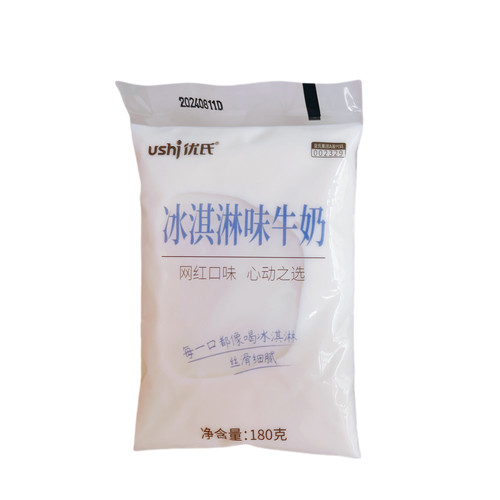优氏网红透明袋装牛奶冰淇淋牛奶口味儿童营养早餐牛奶12袋特惠装 - 图0