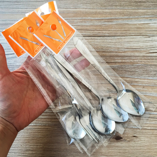 Thickened gift spoon stainless steel independent packaging