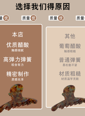 简约优雅醋酸气质抓夹高级感