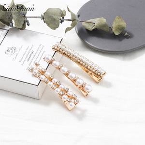 ins夹子头饰仿珍珠发夹