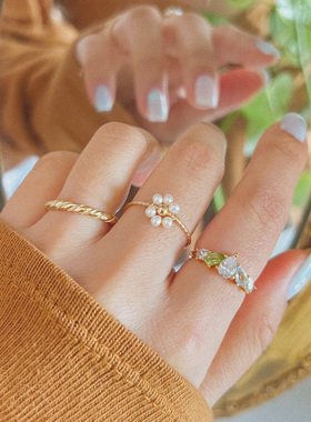 戒指LuvLoops银镀金宝石原创设计