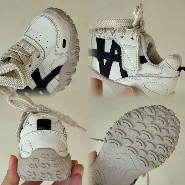 Genuine leather children's sports shoes 2026 winter new style girls' moral training shoes plus velvet anti-slip boys' soft-soled casual forrest shoes