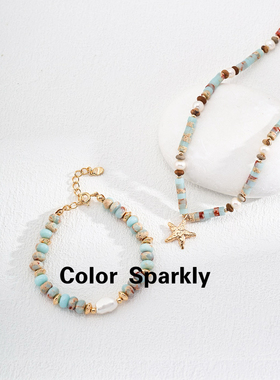 Color Sparkly 天然珍珠手链女轻奢小众精致多巴胺手串新款手链