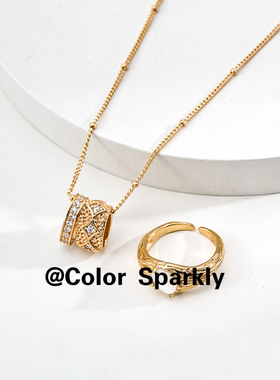 小众设计925银镀金戒指