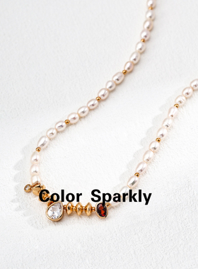 小众设计925银镀金天然珍珠项链