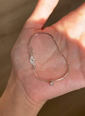 925银镀金恶魔之眼蛇骨手链女