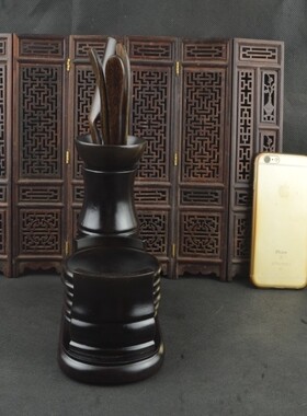 红木茶道六君子鸡翅木茶杯垫子茶针茶道茶具套件工艺品