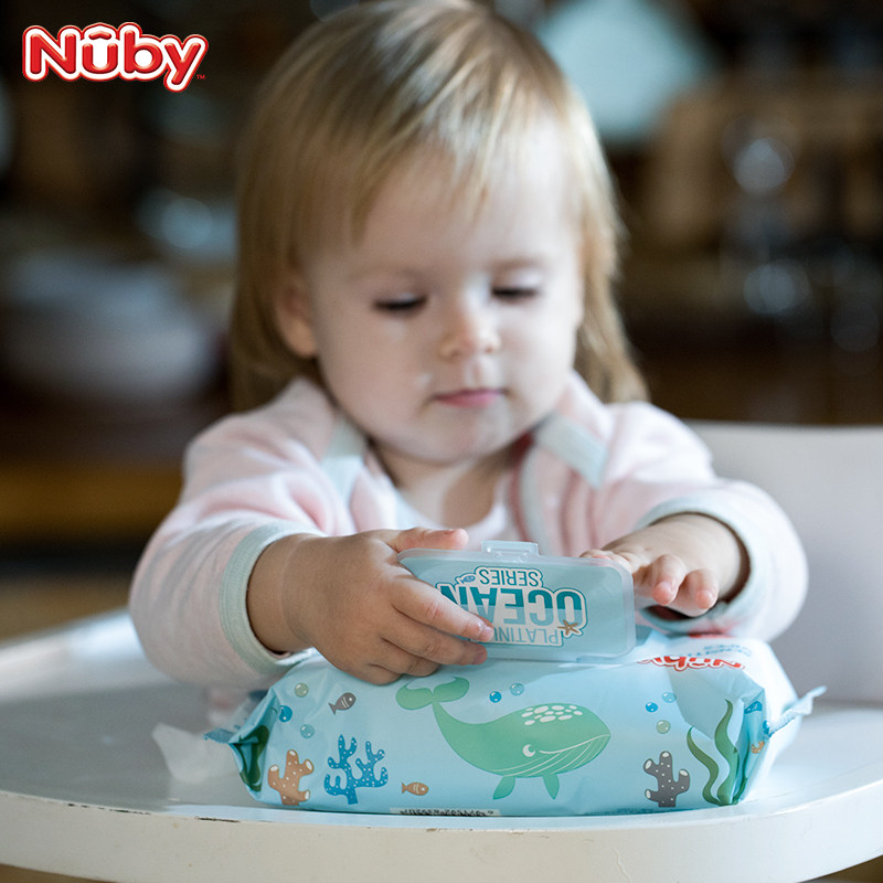 [双11预售]nuby海洋敏感肌湿纸巾 nuby母婴湿巾