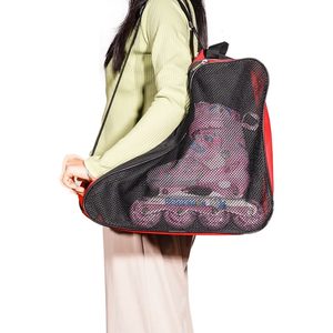 小状元轮滑背包儿童溜冰旱冰滑冰鞋透气单肩包收纳背包全套手提袋